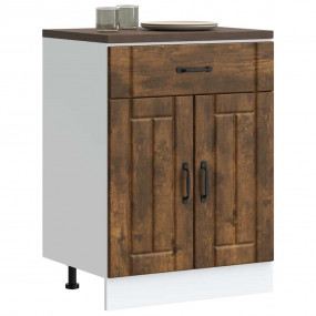 Kitchen Base Cabinet Smoked Oak Engineered wood