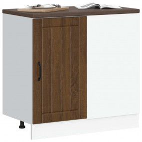 Sink Base Cabinet Brown Oak Engineered Wood Medium