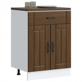 Kitchen Base Cabinet Brown oak Engineered wood Medium