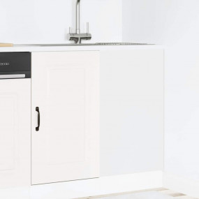 Kitchen Base Cabinet White Engineered Wood Medium Adjus...