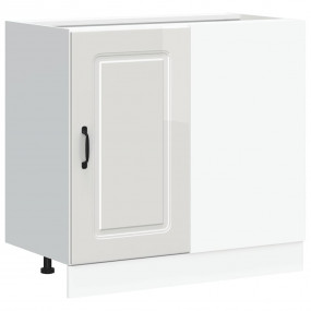 Kitchen Base Cabinet High gloss white Engineered wood