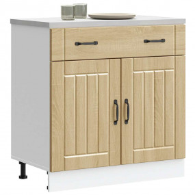 Kitchen Base Cabinet Sonoma Oak Engineered Wood Medium