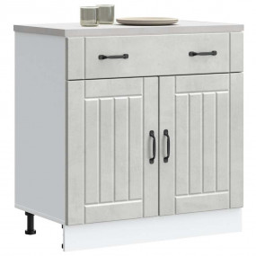Kitchen Base Cabinet Concrete gray Engineered wood