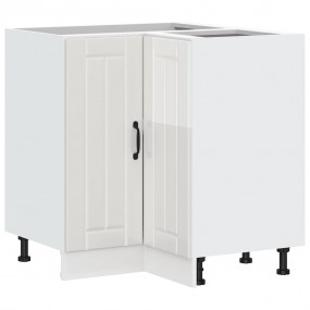 Kitchen Corner Base Cabinet High gloss white Engineered...