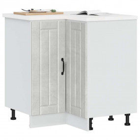 Kitchen Corner Base Cabinet Concrete Grey Engineered Wo...