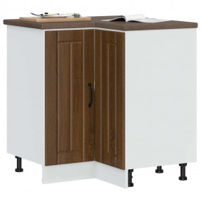 Kitchen Corner Base Cabinet Brown Oak Engineered Wood S...