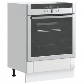 Oven Cabinet Glossy white Engineered wood Standard