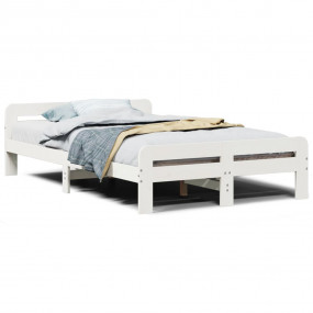 Bed Frame White Solid pine wood, plywood Full Bed Frame
