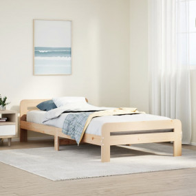 Bed Frame Natural wood Solid Pine Wood Small Single Bed...