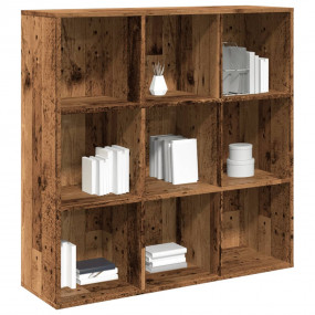Book Cabinet Old Wood Engineered Wood Medium Stylish Bo...