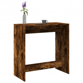 Bar Table Smoked Oak Engineered Wood Tall Modern Bar Ta...