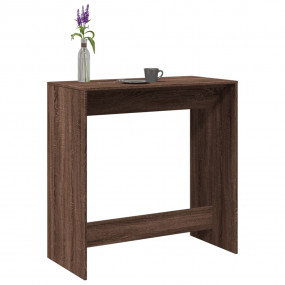 Bar Table Brown Oak Engineered Wood Tall Durable Bar Ta...