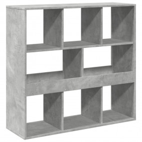 Book Cabinet Concrete Grey Engineered Wood