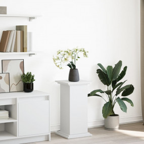 Display Stand White Engineered Wood Medium Storage