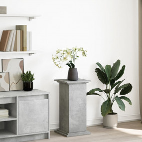 Display Stand Concrete Gray Engineered Wood Compact Dis...
