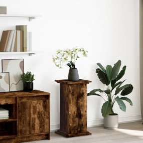 Display Stand Smoked Oak Engineered Wood Medium Display...