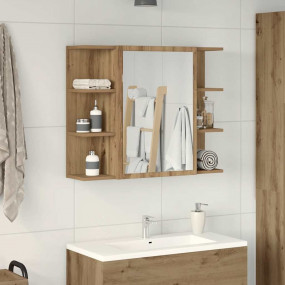 Mirror Cabinet Artisan Oak Engineered Wood, Acrylic Med...