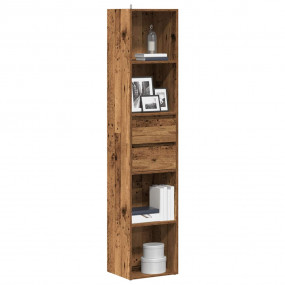 Book Cabinet Old Wood Engineered Wood Tall Book Cabinet
