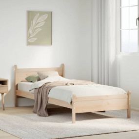 Bed Frame Natural Wood Solid Pine Wood Twin Bed Frame