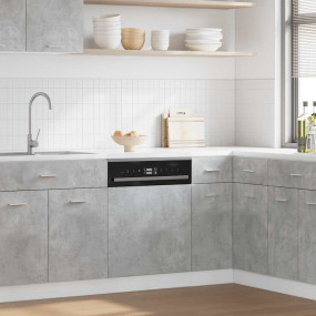 Dishwasher Panel Concrete grey Engineered wood One Size...