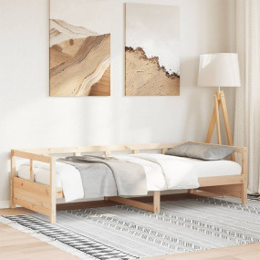 Daybed Natural Solid pine wood 31.5x79 in