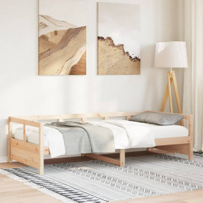 Daybed Natural Solid Pine Wood Twin
