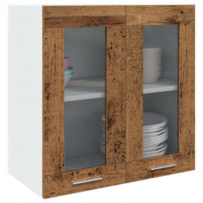 Kitchen Wall Cabinet Old wood Engineered wood, glass Me...