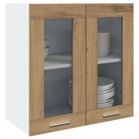 Kitchen Wall Cabinet Artisan oak Engineered wood, glass