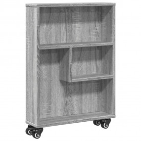 Narrow Storage Trolley Grey sonoma Engineered wood Slim...