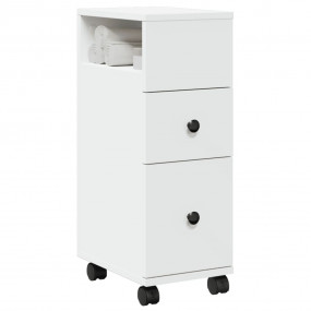 Narrow Bathroom Cabinet White Engineered wood Slim