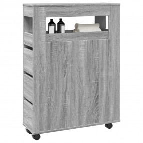 Narrow Bathroom Cabinet Grey Sonoma Engineered wood