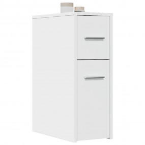 Narrow Bathroom Cupboard White Engineered wood Slim Mod...