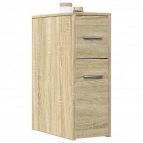 Narrow Bathroom Cupboard Sonoma Oak Engineered Wood Sli...