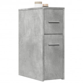 Narrow Bathroom Cupboard Concrete Grey Engineered Wood ...