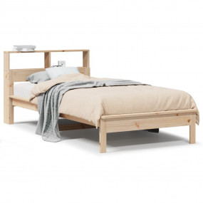 Bookcase Bed Natural Pine Solid Pine Wood Small Single