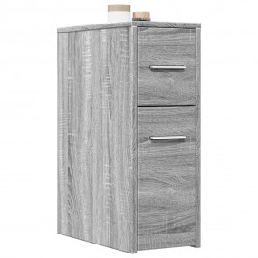 Narrow Bathroom Cupboard Grey Sonoma Engineered wood Sl...