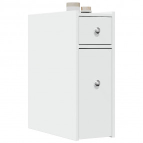 Narrow Bathroom Cupboard White Engineered wood Slim