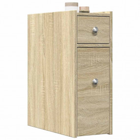 Narrow Bathroom Cupboard Sonoma Oak Engineered Wood Sli...