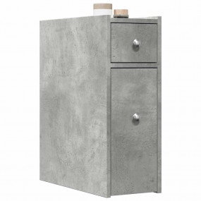 Narrow Bathroom Cupboard Concrete grey Engineered wood ...
