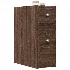 Narrow Bathroom Cupboard Brown oak Engineered wood Slim