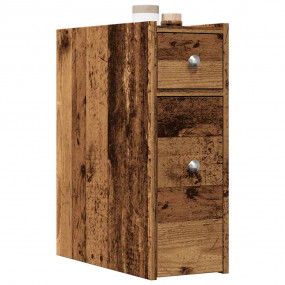 Narrow Bathroom Cupboard Old wood Engineered wood Slim