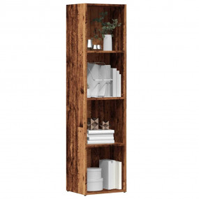 Book Cabinet Old Wood Engineered Wood 4-tier Book Cabin...