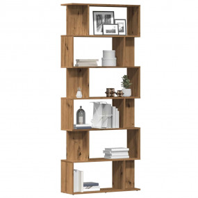 Book Cabinet Artisan Oak Engineered Wood 75.6 in x 31.5...