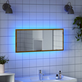 Bathroom Mirror Artisan oak Engineered wood, glass