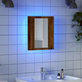 Led Mirror Cabinet Old wood Engineered wood, acrylic Me...