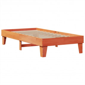 Bed Frame Wax brown Solid pine wood Single Bed Frame