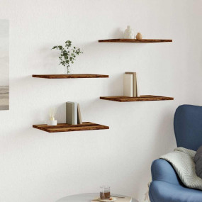Bookshelf Board Set of 4 Old wood Engineered wood 15.7 ...