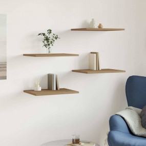 Bookshelf Board Set of 4 Artisan Oak Engineered Wood Me...