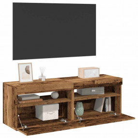 TV Cabinet Set of 2 Old wood Engineered wood Medium TV ...