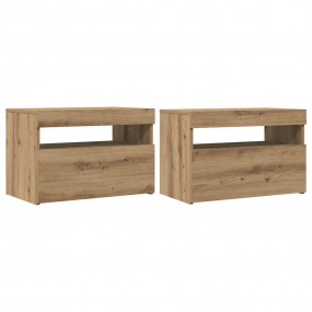 TV Cabinet Set of 2 Artisan oak Engineered wood Medium